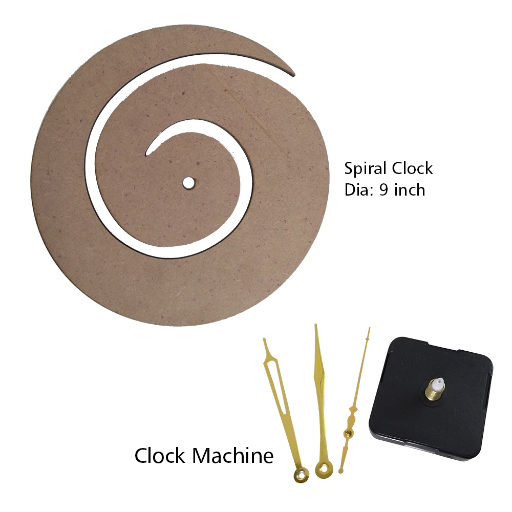 Dot Mandala on MDF Spiral Clock  DIY Kit by Penkraft